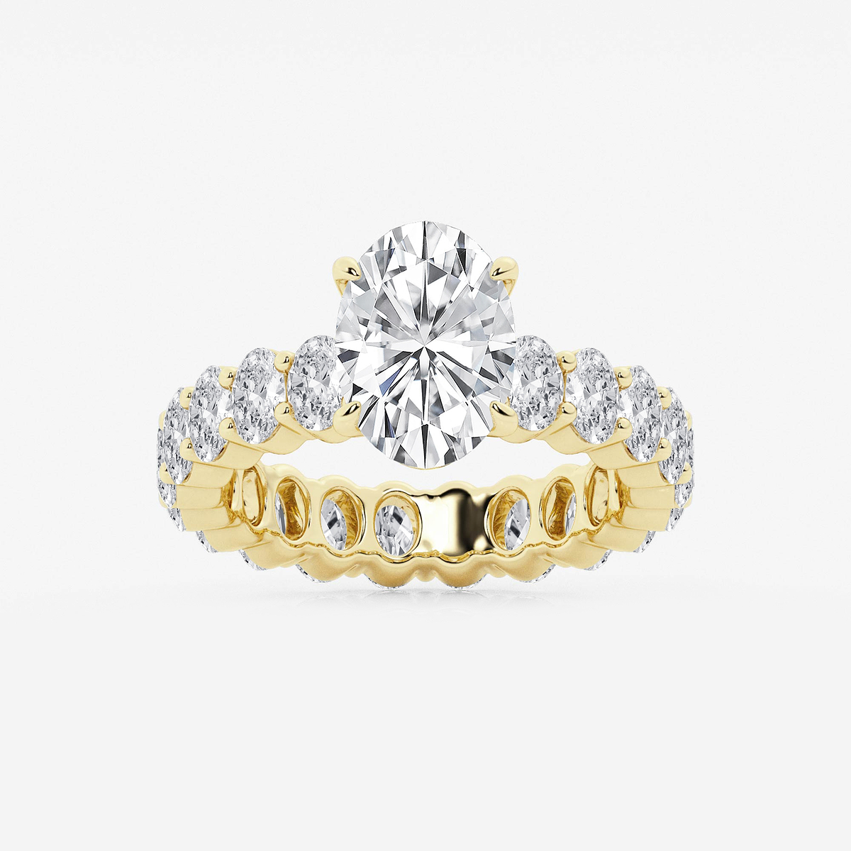 4 7/8 ctw Oval Lab Grown Diamond Eternity Engagement Ring