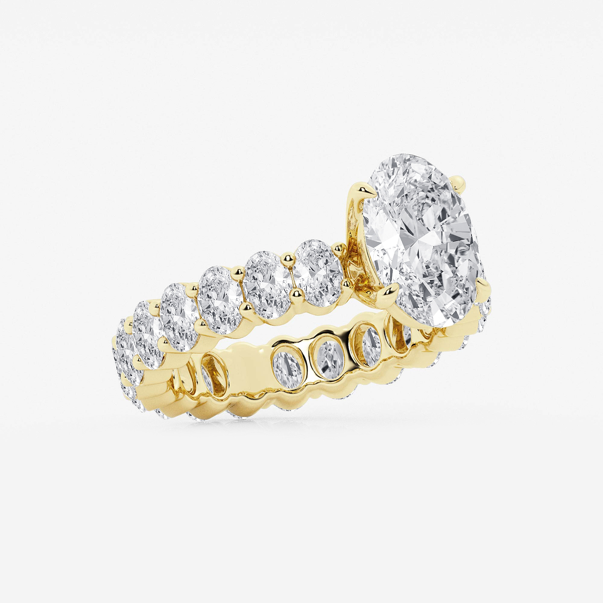 Additional Image 1 for  4 7/8 ctw Oval Lab Grown Diamond Eternity Engagement Ring
