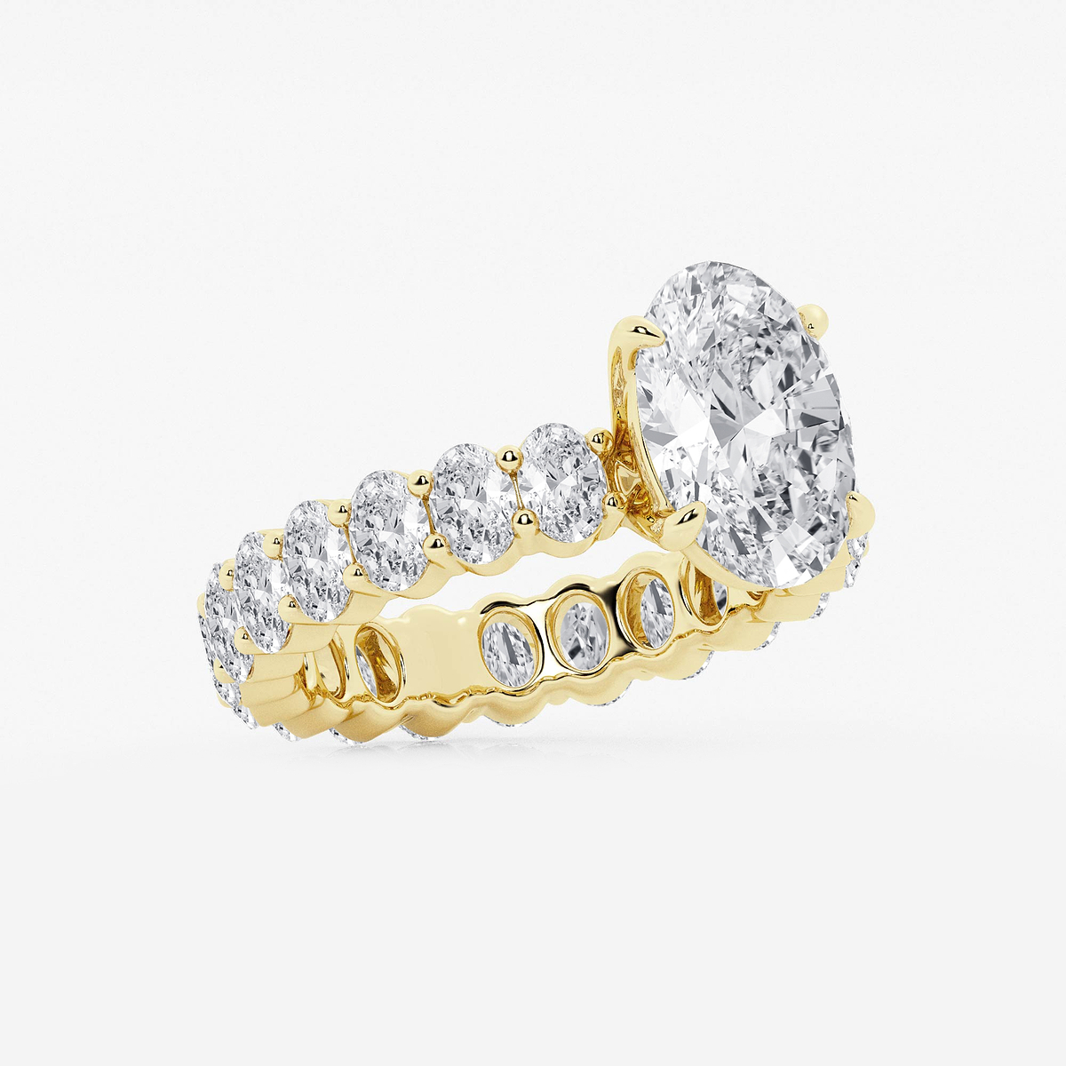 Additional Image 1 for  5 1/3 ctw Oval Lab Grown Diamond Eternity Engagement Ring