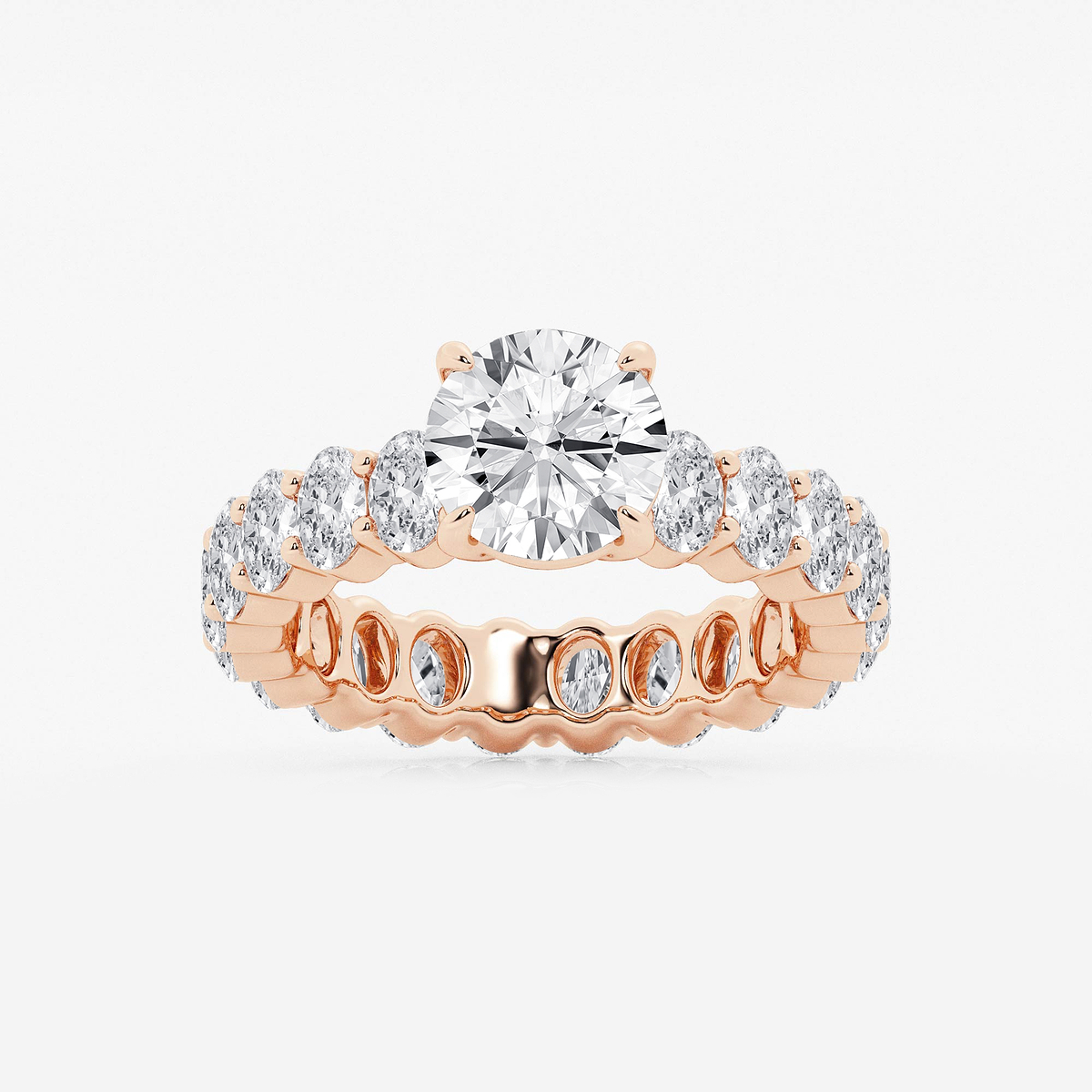 4 1/3 ctw Round Lab Grown Diamond Eternity Engagement Ring