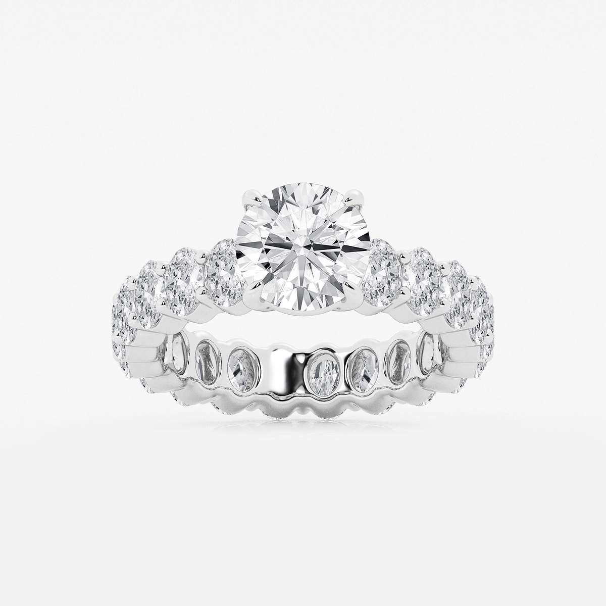 4 1/3 ctw Round Lab Grown Diamond Eternity Engagement Ring