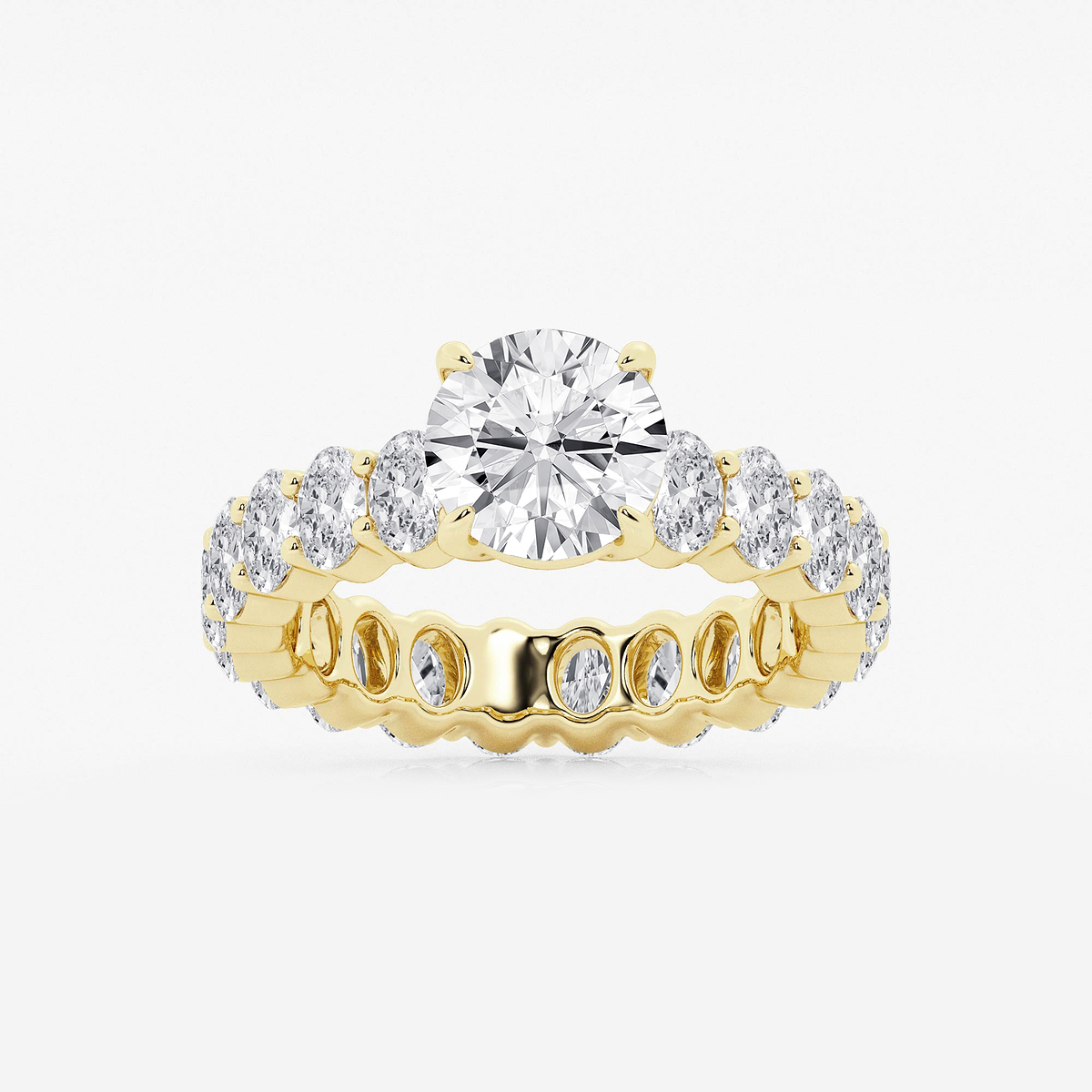 4 1/3 ctw Round Lab Grown Diamond Eternity Engagement Ring
