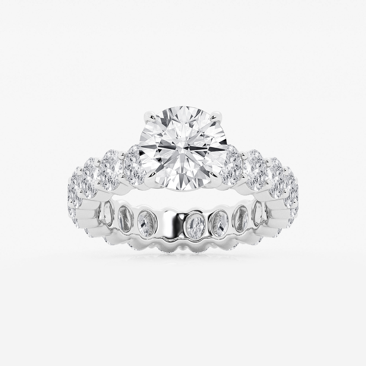 4 7/8 ctw Round Lab Grown Diamond Eternity Engagement Ring