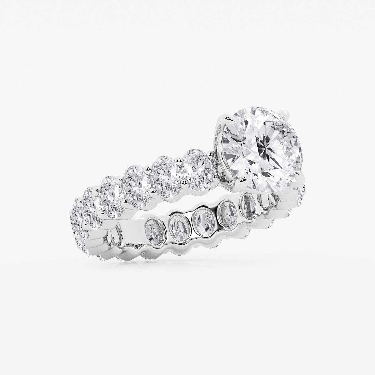 Additional Image 1 for  4 7/8 ctw Round Lab Grown Diamond Eternity Engagement Ring