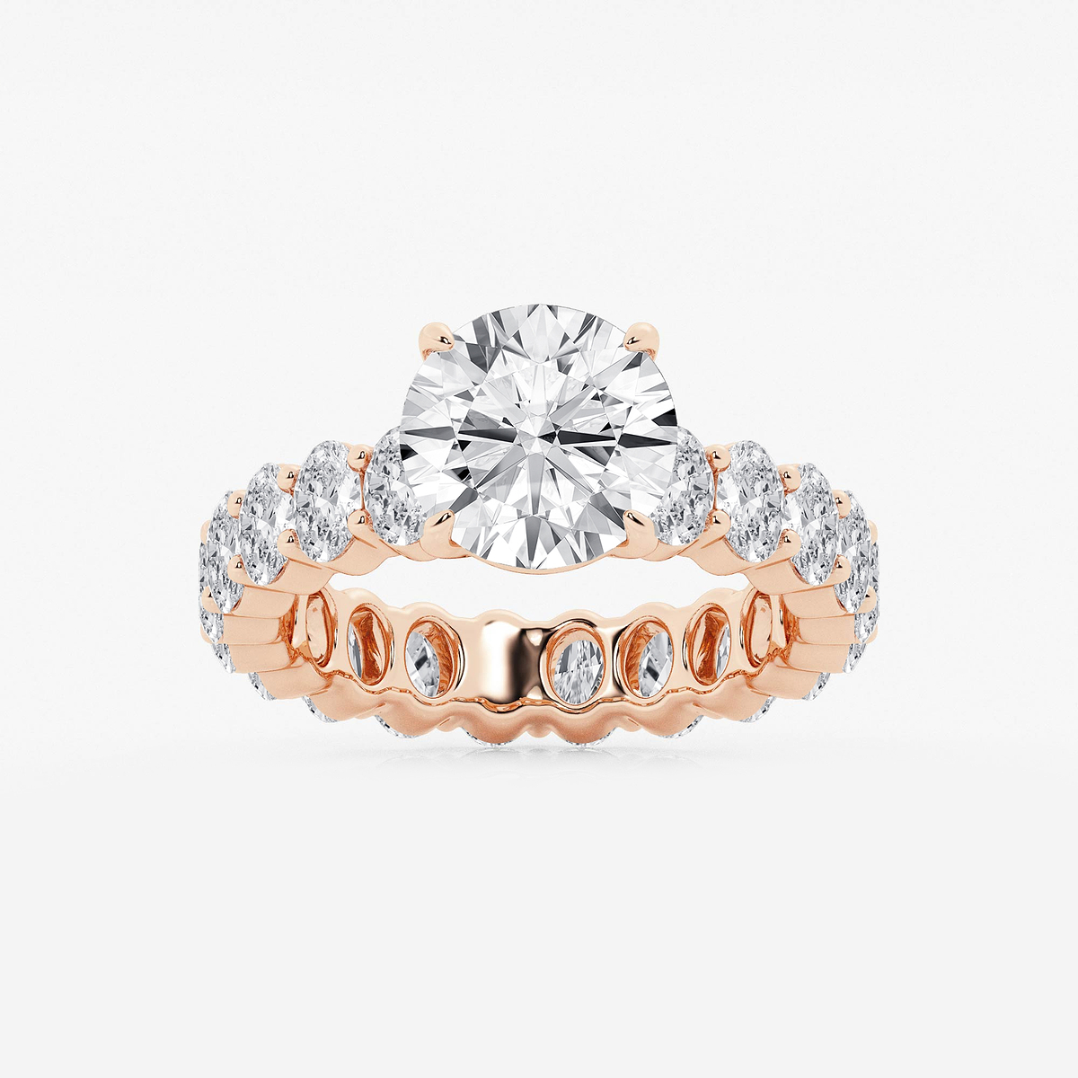 5 1/3 ctw Round Lab Grown Diamond Eternity Engagement Ring
