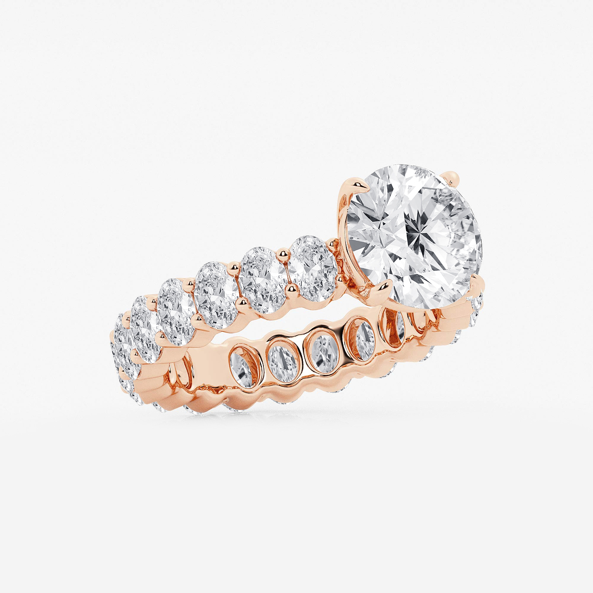 Additional Image 1 for  5 1/3 ctw Round Lab Grown Diamond Eternity Engagement Ring