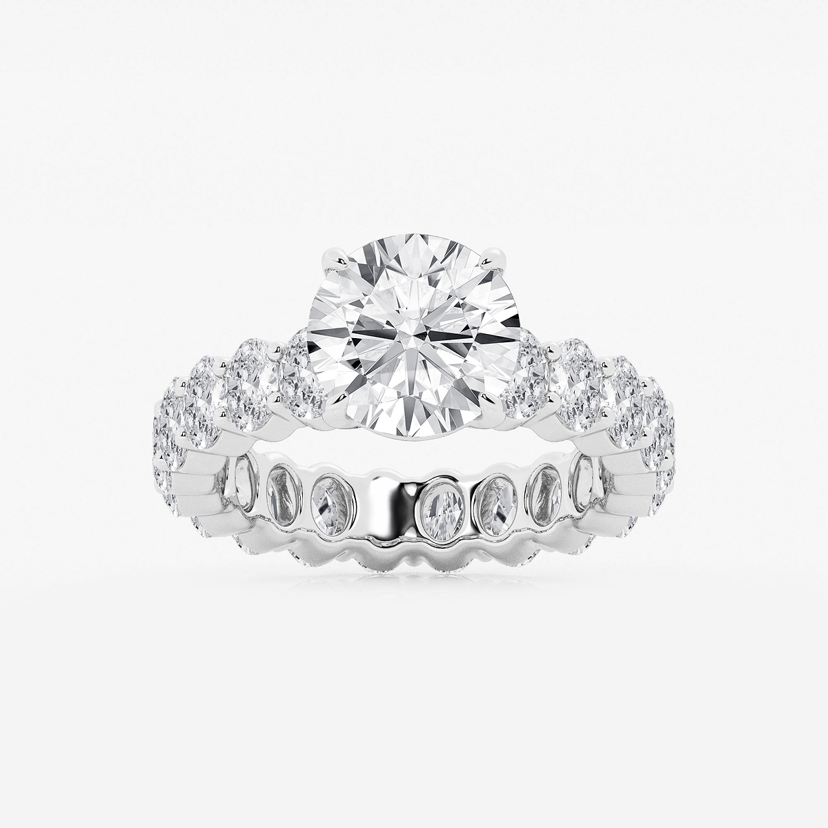 5 1/3 ctw Round Lab Grown Diamond Eternity Engagement Ring