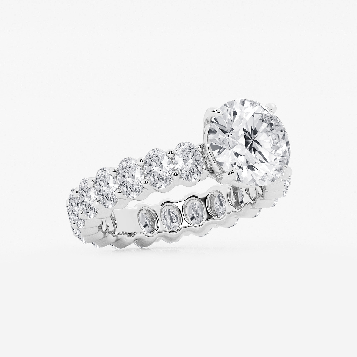 Additional Image 1 for  5 1/3 ctw Round Lab Grown Diamond Eternity Engagement Ring