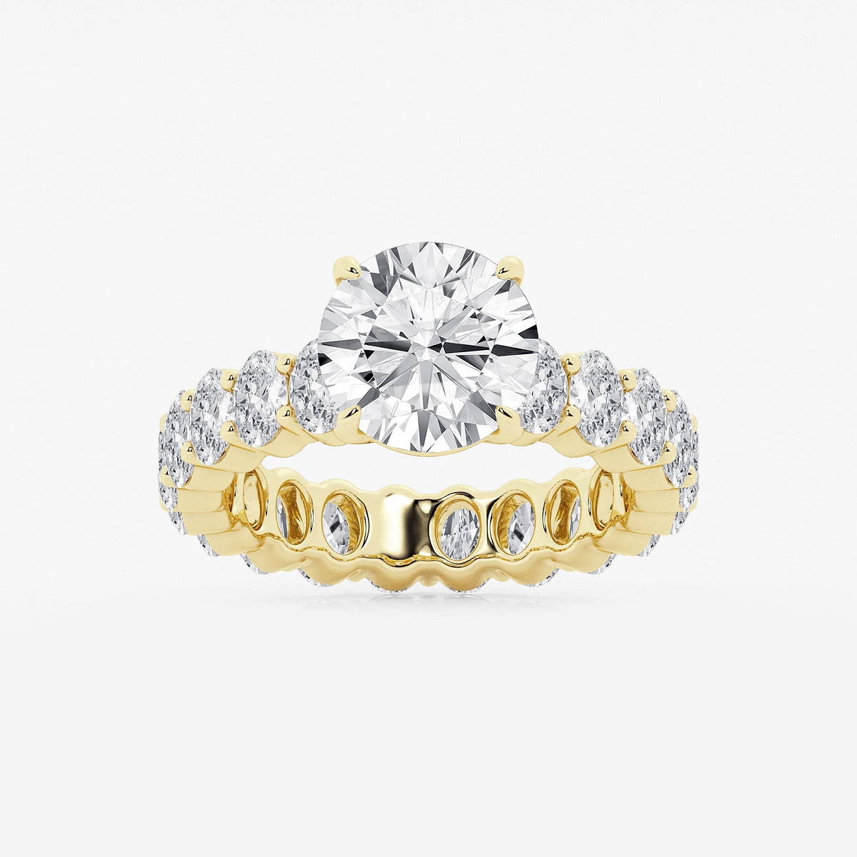 5 1/3 ctw Round Lab Grown Diamond Eternity Engagement Ring