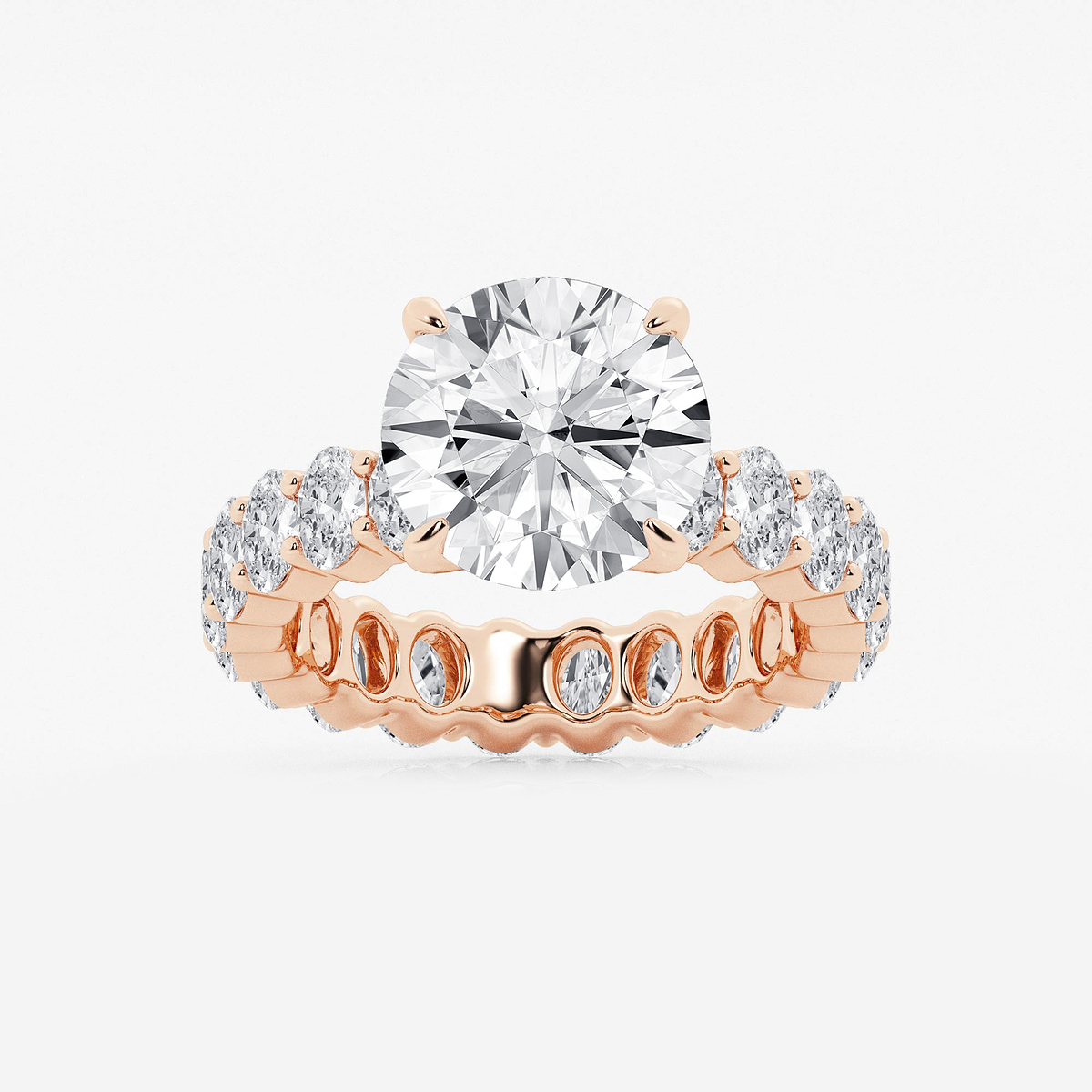 7 1/3 ctw Round Lab Grown Diamond Eternity Engagement Ring