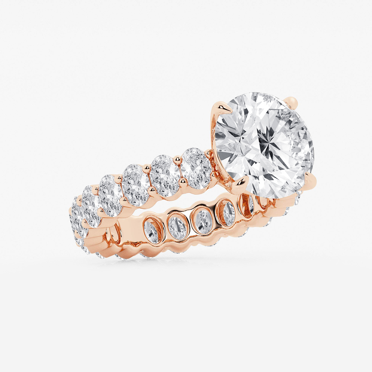 Additional Image 1 for  7 1/3 ctw Round Lab Grown Diamond Eternity Engagement Ring
