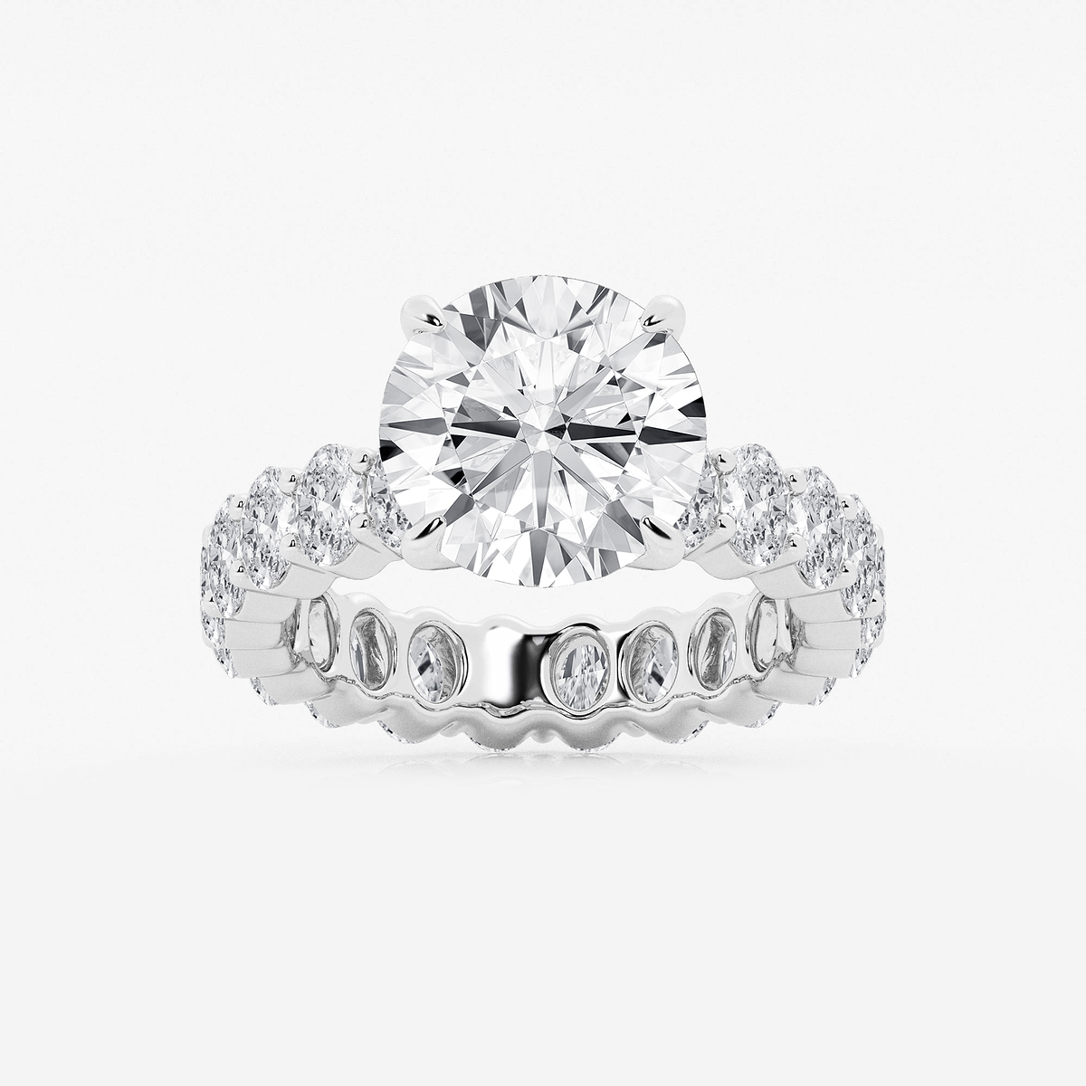 7 1/3 ctw Round Lab Grown Diamond Eternity Engagement Ring