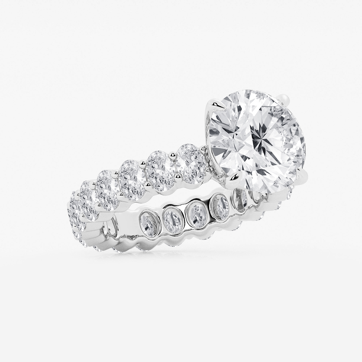 Additional Image 1 for  7 1/3 ctw Round Lab Grown Diamond Eternity Engagement Ring