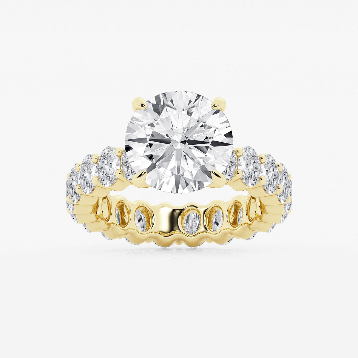 7 1/3 ctw Round Lab Grown Diamond Eternity Engagement Ring