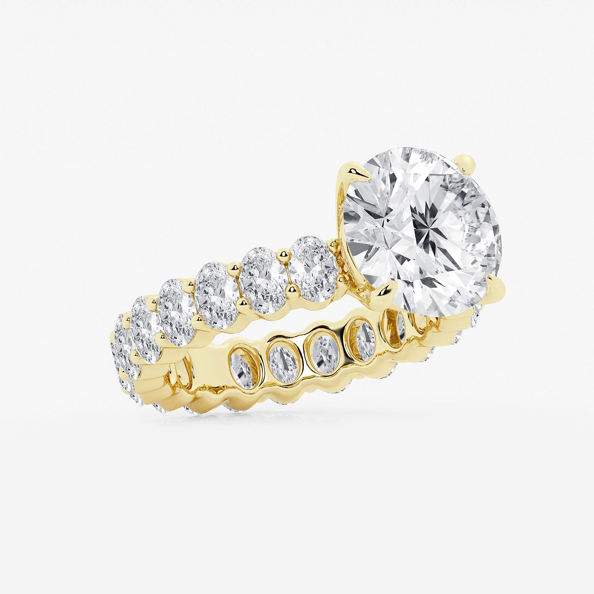 Additional Image 1 for  7 1/3 ctw Round Lab Grown Diamond Eternity Engagement Ring