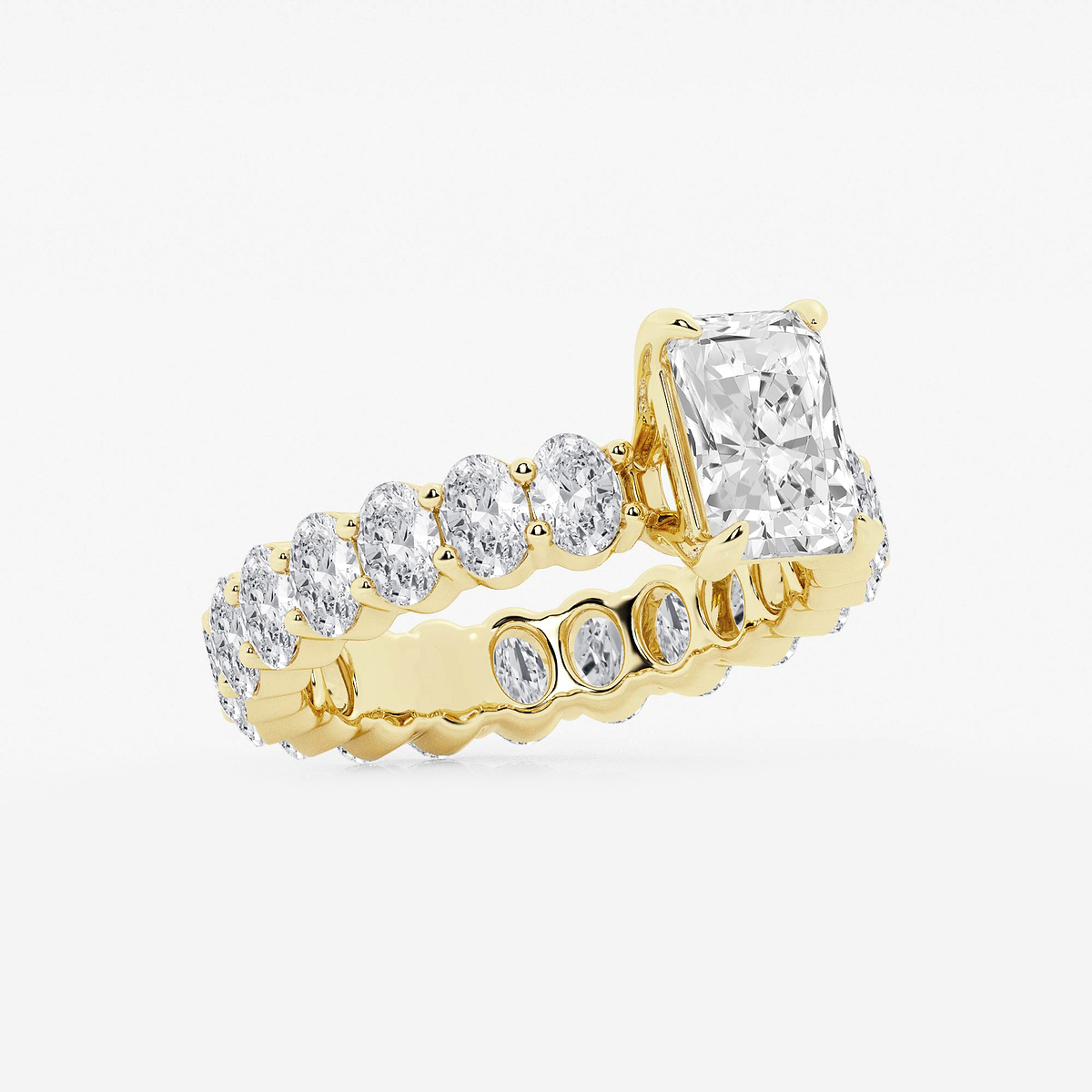 Additional Image 1 for  4 1/3 ctw Radiant Lab Grown Diamond Eternity Engagement Ring
