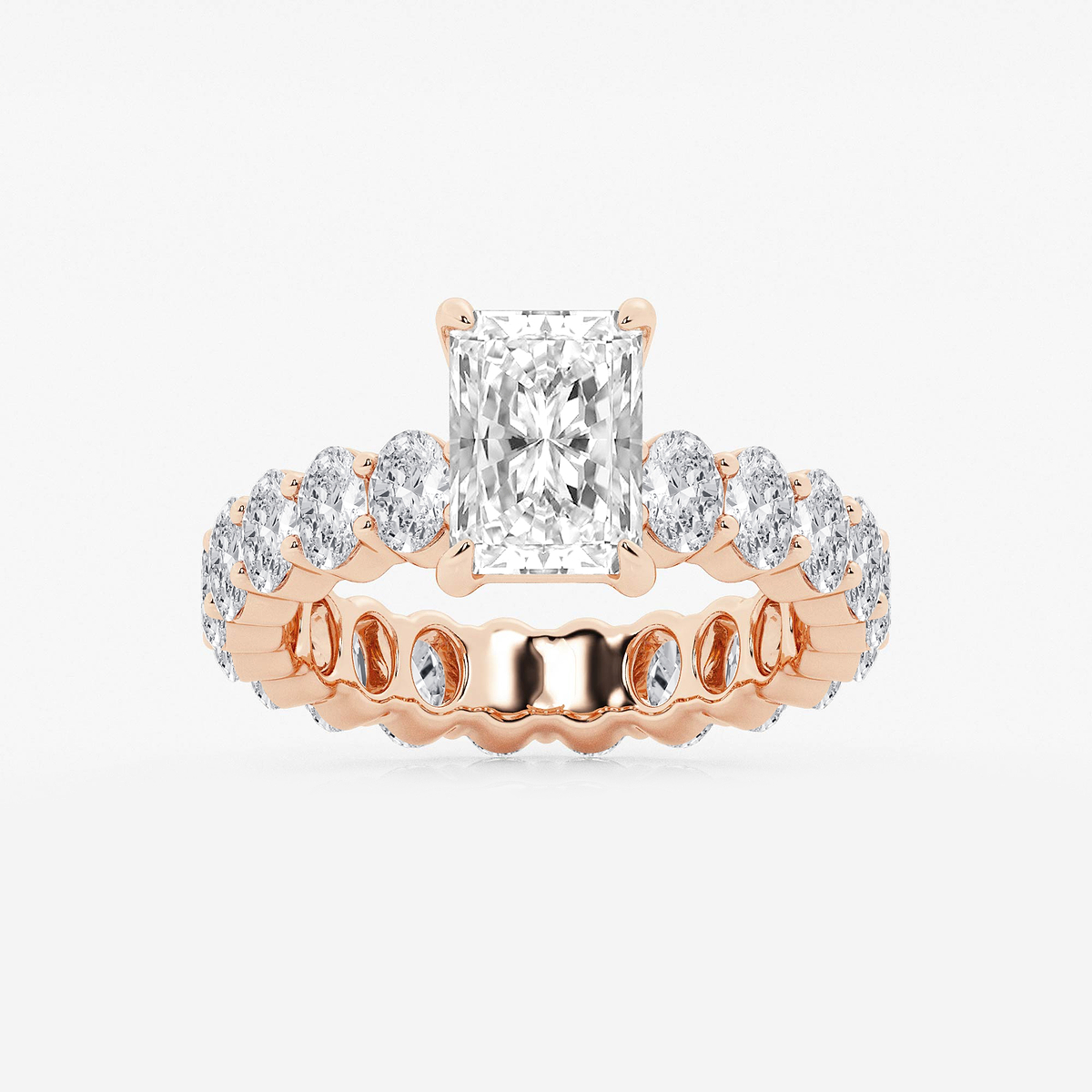 4 7/8 ctw Radiant Lab Grown Diamond Eternity Engagement Ring