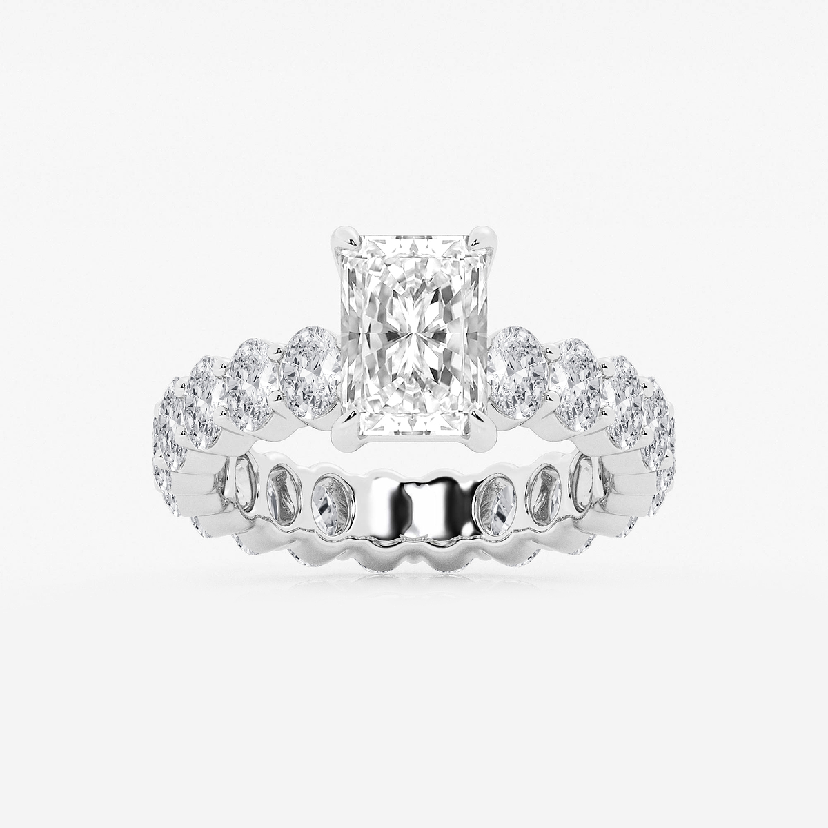 4 7/8 ctw Radiant Lab Grown Diamond Eternity Engagement Ring