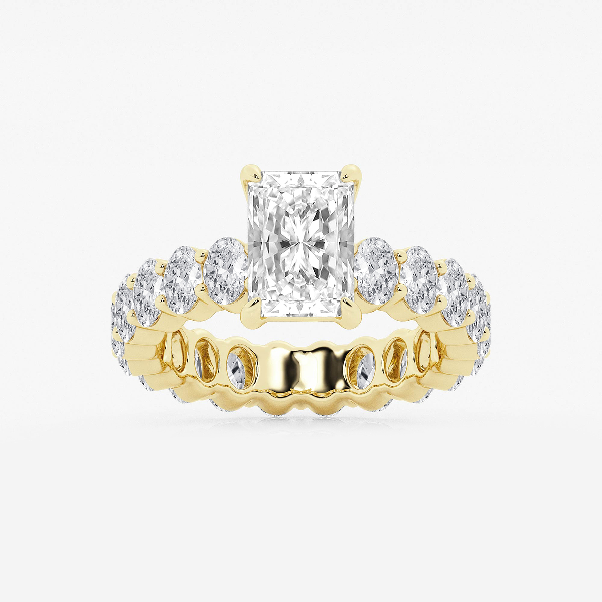 4 7/8 ctw Radiant Lab Grown Diamond Eternity Engagement Ring