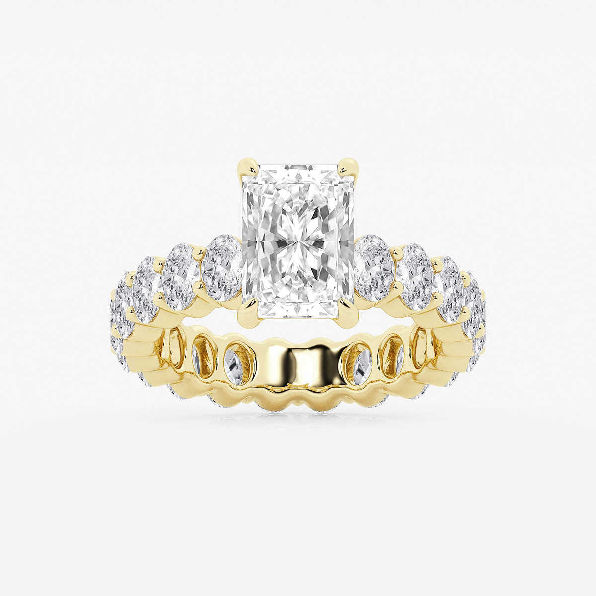 5 1/3 ctw Radiant Lab Grown Diamond Eternity Engagement Ring