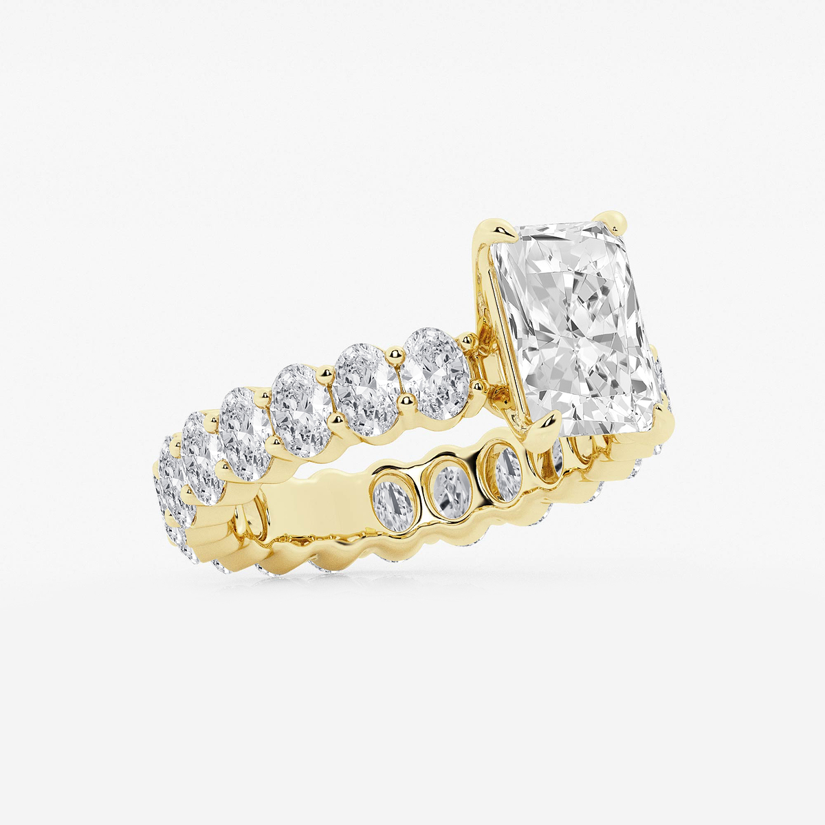Additional Image 1 for  5 1/3 ctw Radiant Lab Grown Diamond Eternity Engagement Ring