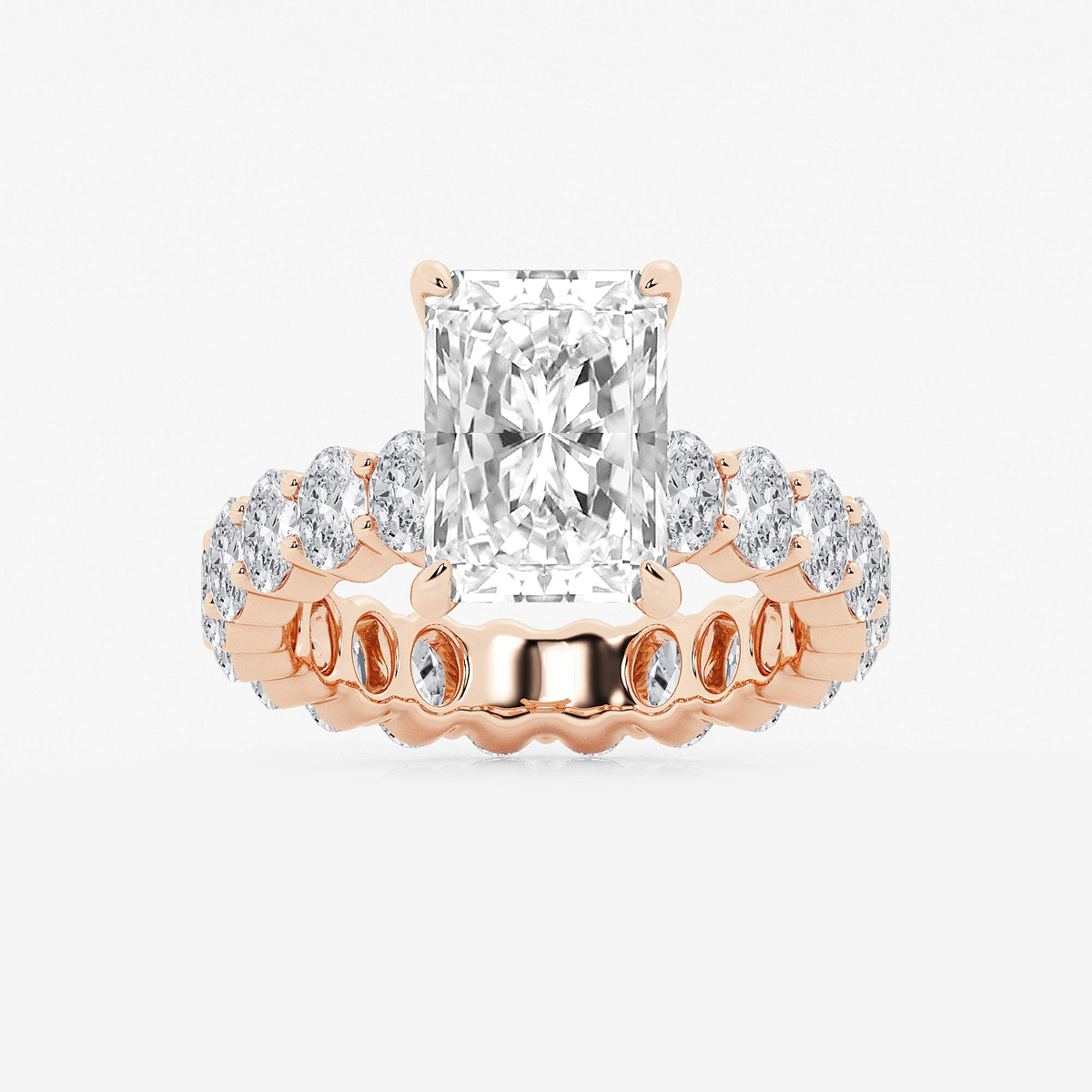 7 1/3 ctw Radiant Lab Grown Diamond Eternity Engagement Ring