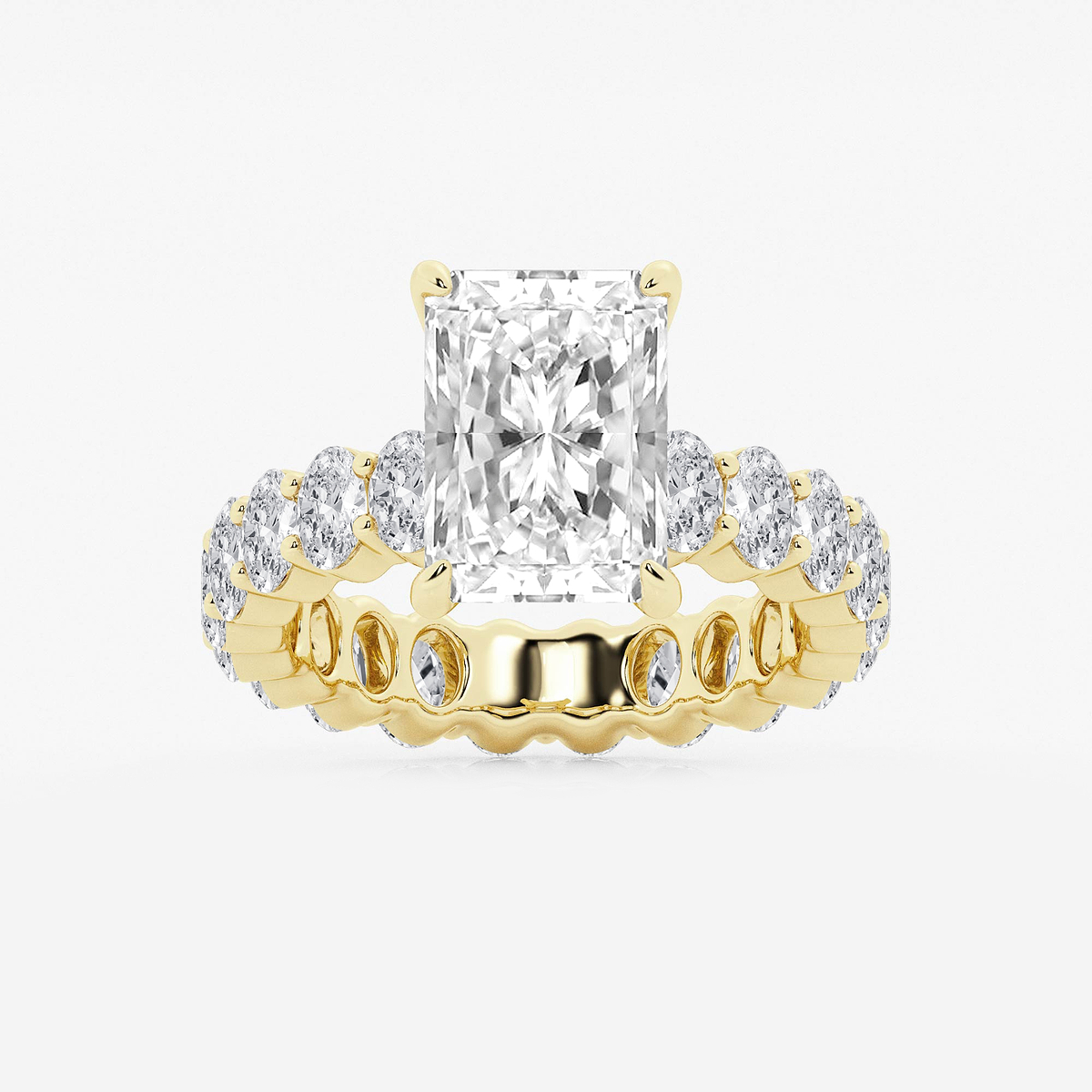 7 1/3 ctw Radiant Lab Grown Diamond Eternity Engagement Ring