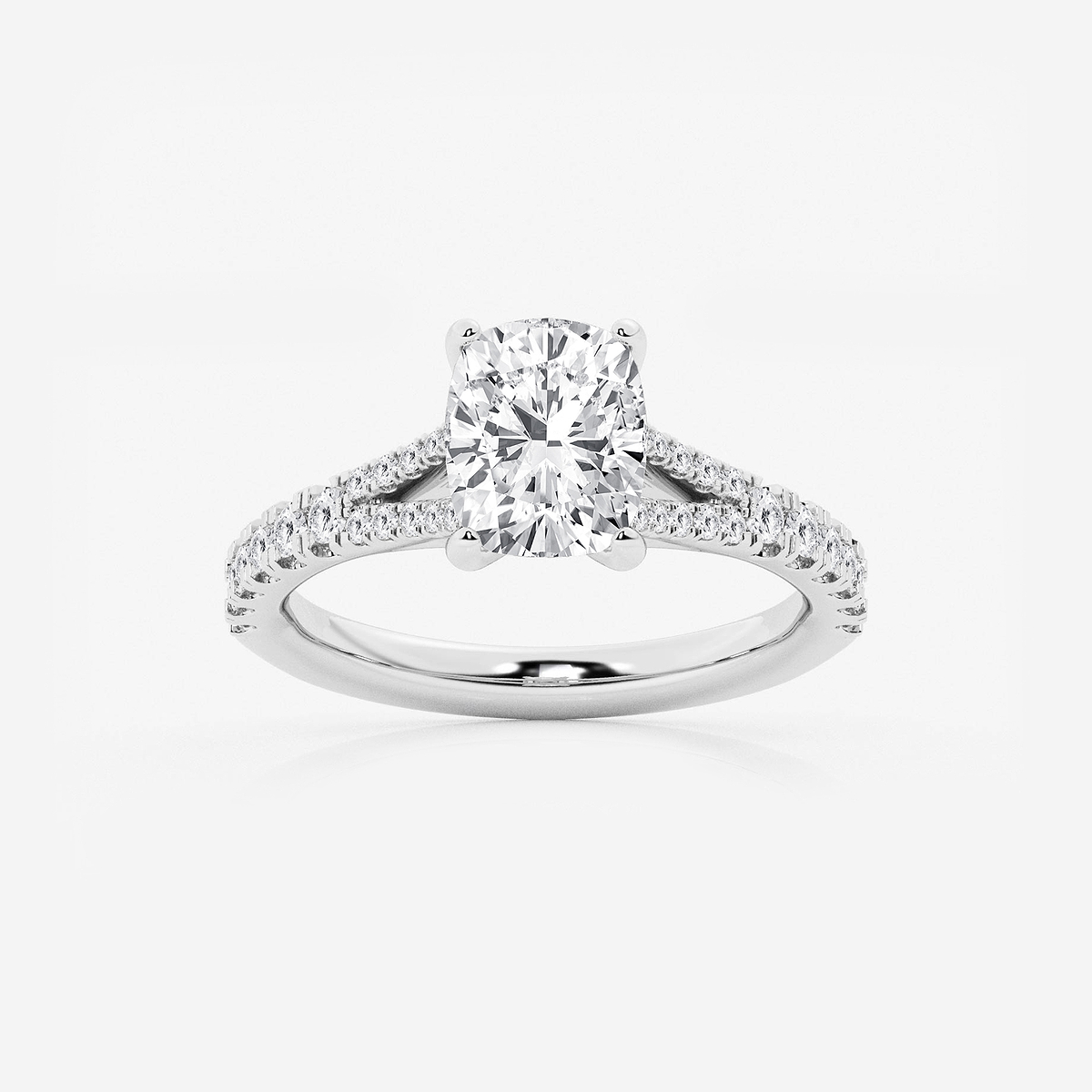 1 7/8 ctw Elongated Cushion Lab Grown Diamond Split Shank Engagement Ring