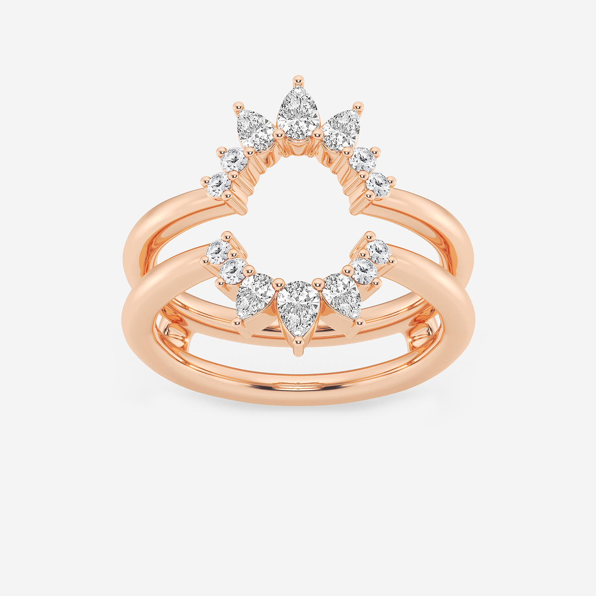 1/2 ctw Pear Lab Grown Diamond Ring Enhancer