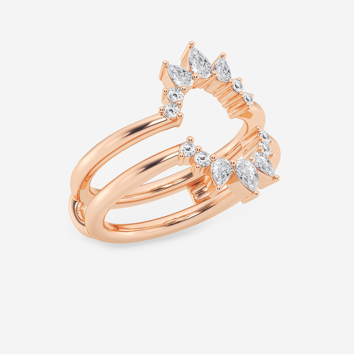 Additional Image 1 for  1/2 ctw Pear Lab Grown Diamond Ring Enhancer