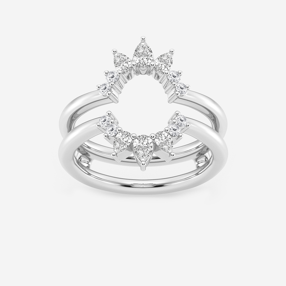 1/2 ctw Pear Lab Grown Diamond Ring Enhancer