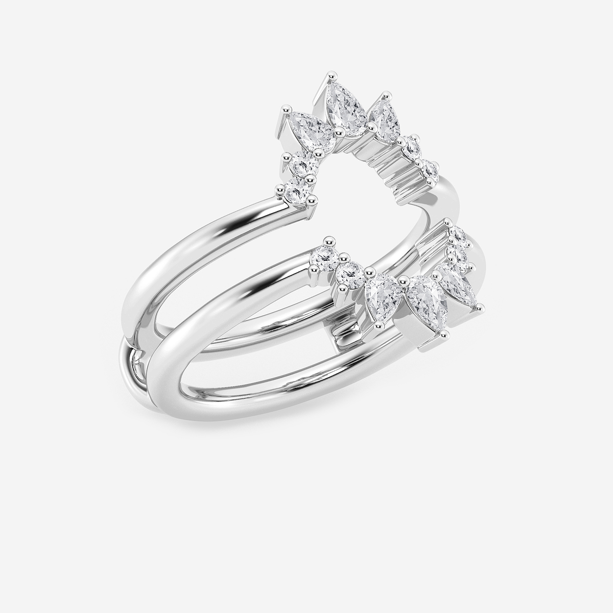 Additional Image 1 for  1/2 ctw Pear Lab Grown Diamond Ring Enhancer
