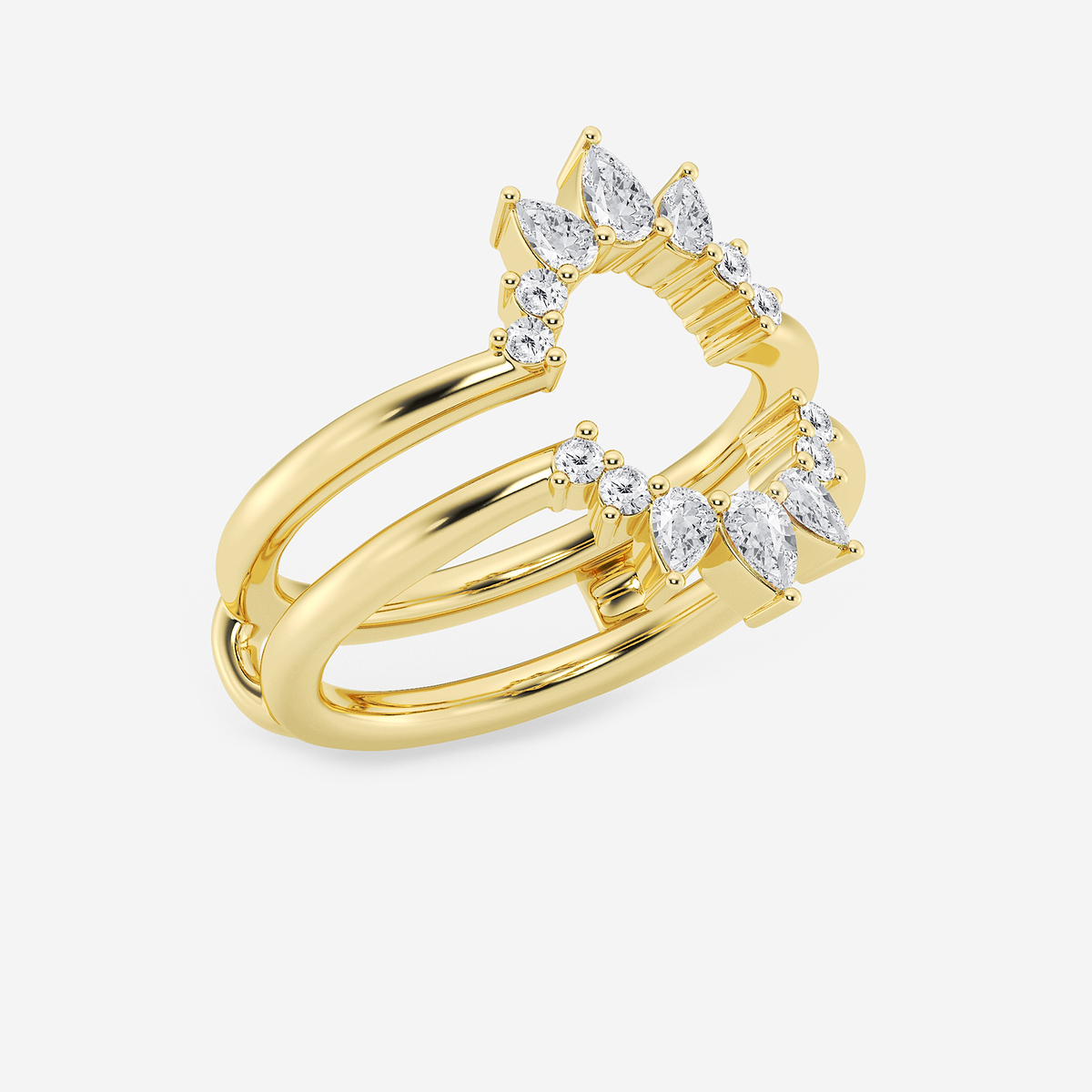 Additional Image 1 for  1/2 ctw Pear Lab Grown Diamond Ring Enhancer