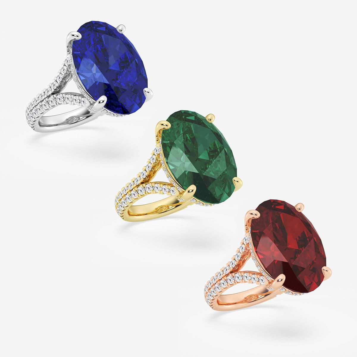 14k White Gold 9mm Cushion Cut Created Emerald & Diamond Halo-Style Ring 14k White Gold 9mm Cushion Cut Created Emerald & Diamond Halo-Style Ring