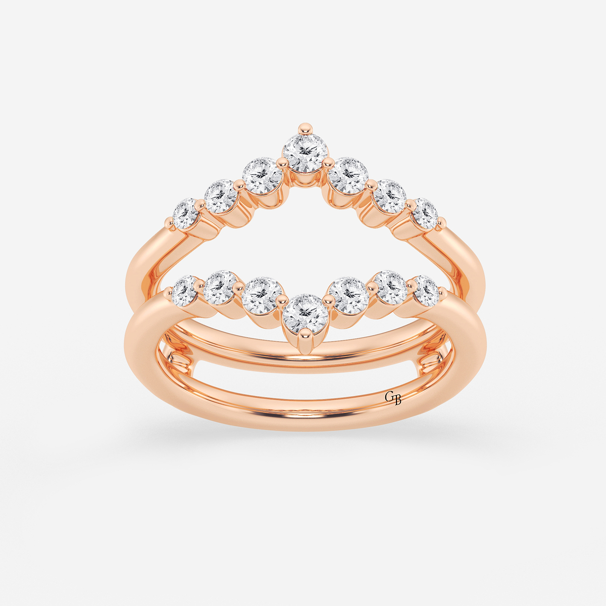 1/2 ctw Round Lab Grown Diamond Floating Ring Enhancer