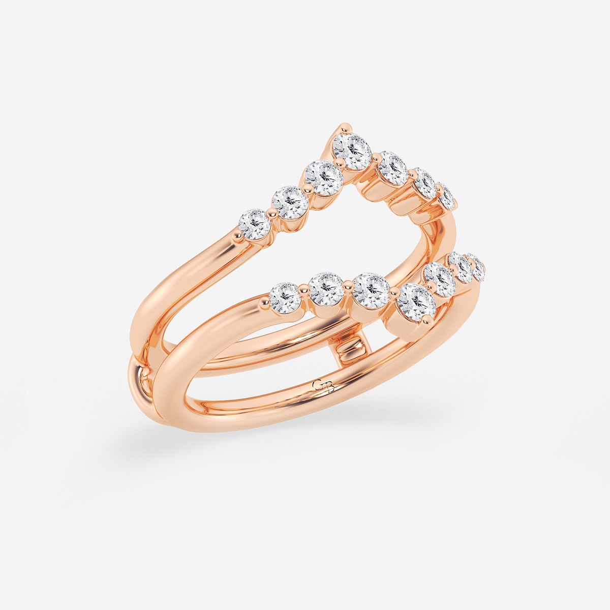 Additional Image 1 for  1/2 ctw Round Lab Grown Diamond Floating Ring Enhancer