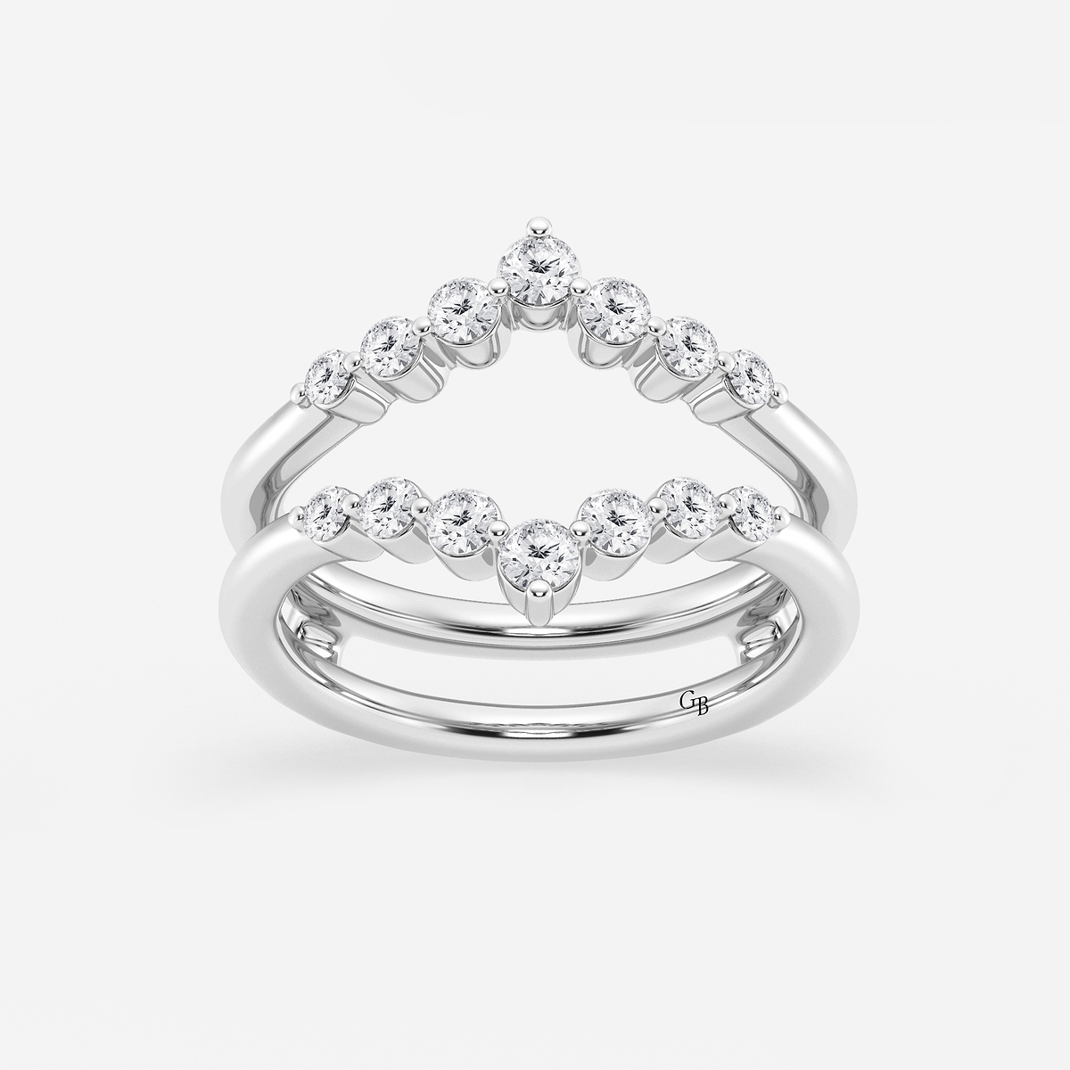 1/2 ctw Round Lab Grown Diamond Floating Ring Enhancer