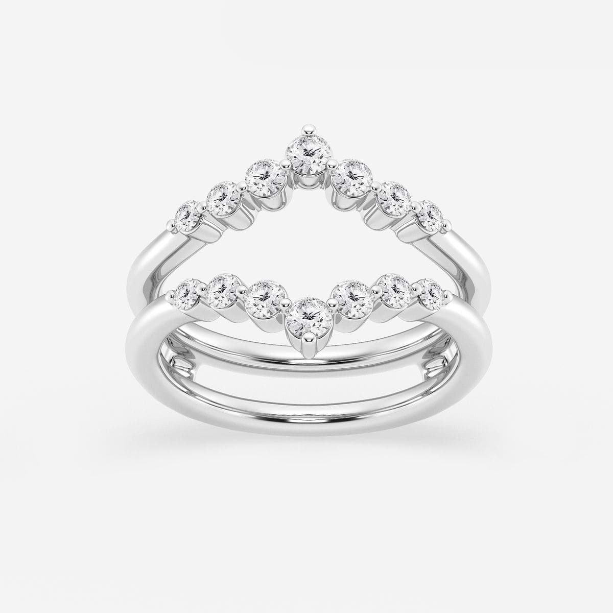 1/2 ctw Round Lab Grown Diamond Floating Ring Enhancer