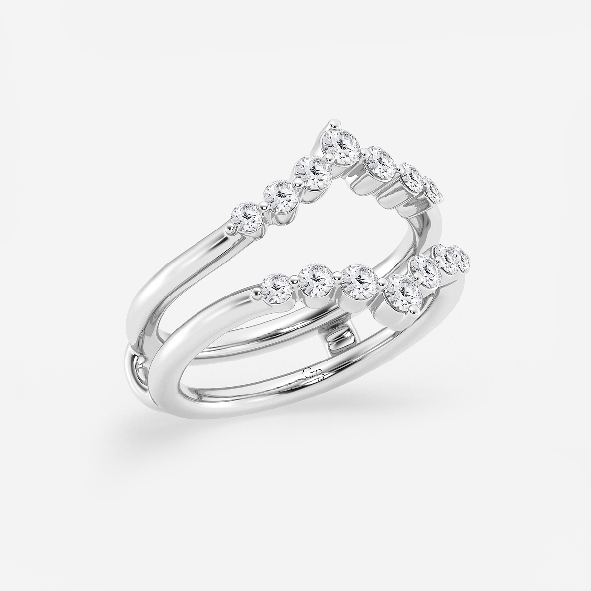 Additional Image 1 for  1/2 ctw Round Lab Grown Diamond Floating Ring Enhancer