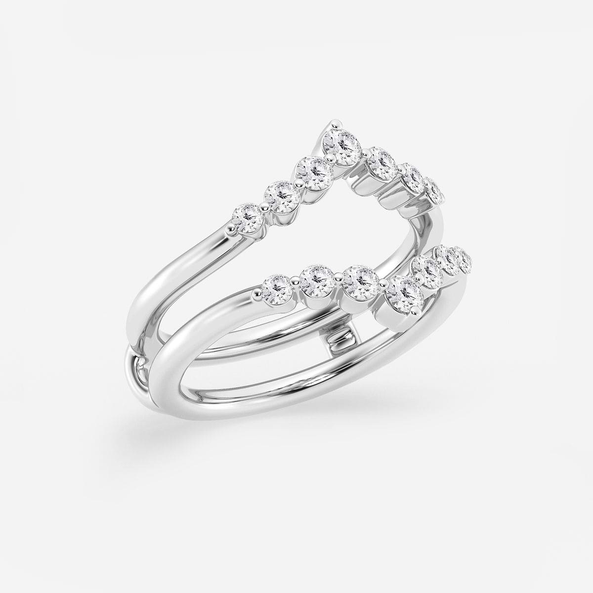 Additional Image 1 for  1/2 ctw Round Lab Grown Diamond Floating Ring Enhancer