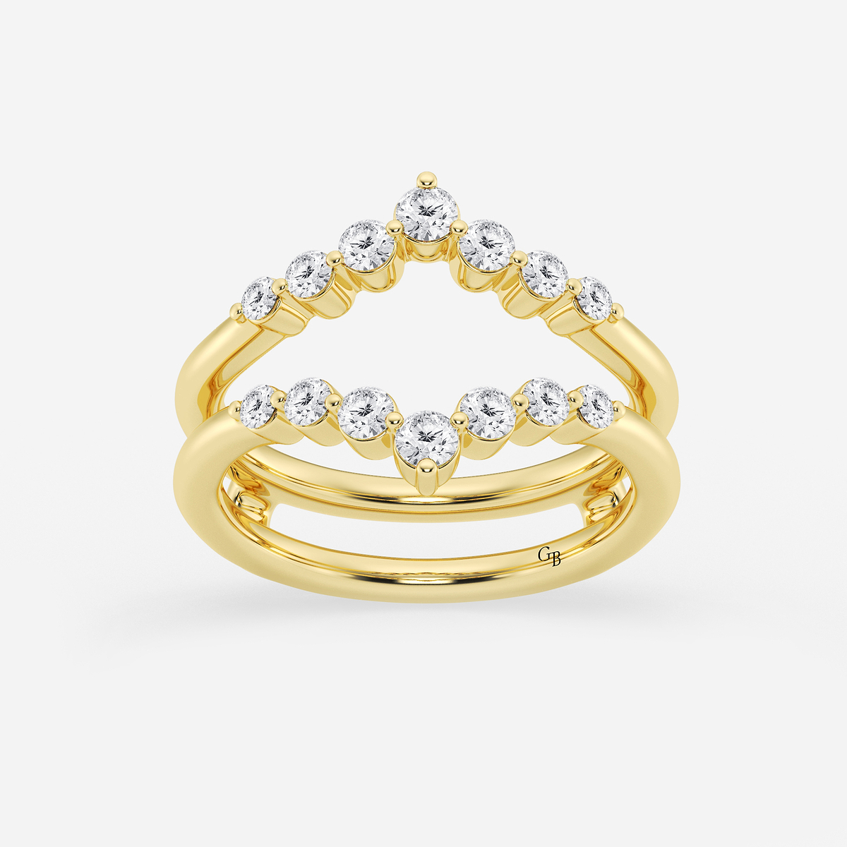 1/2 ctw Round Lab Grown Diamond Floating Ring Enhancer