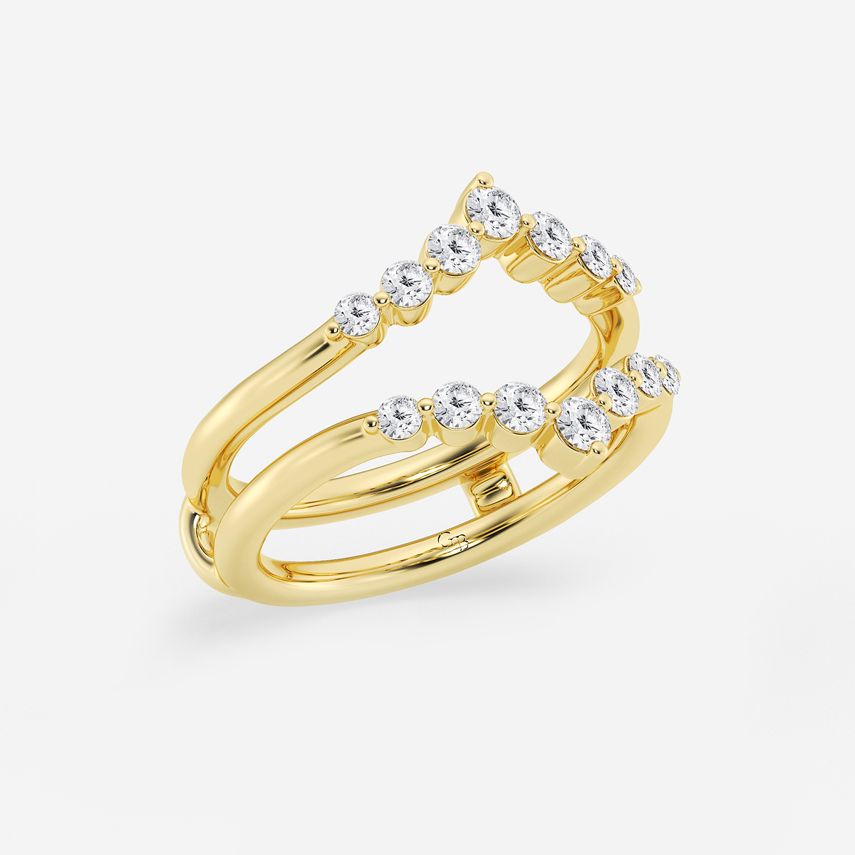 Additional Image 1 for  1/2 ctw Round Lab Grown Diamond Floating Ring Enhancer