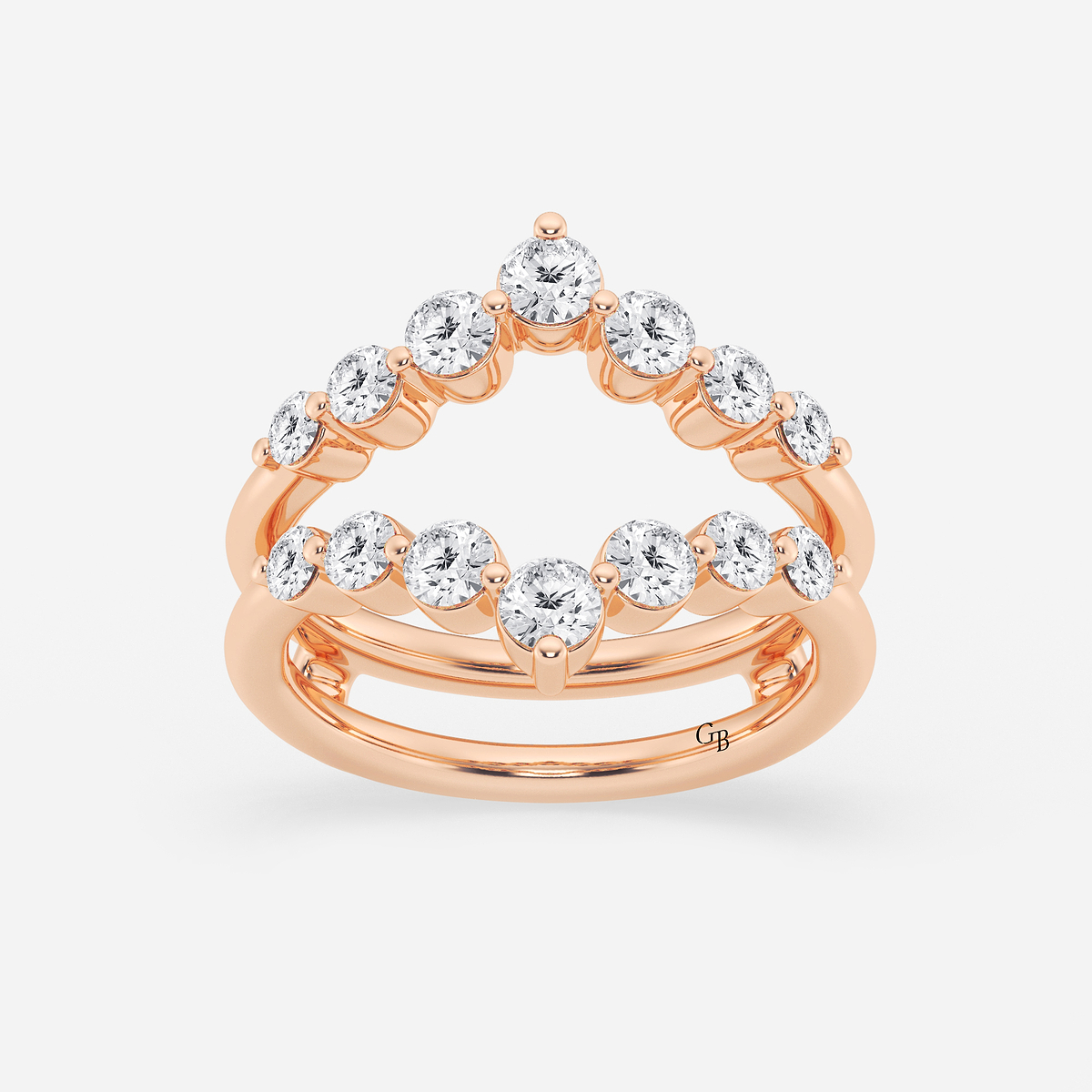 1 ctw Round Lab Grown Diamond Floating Ring Enhancer