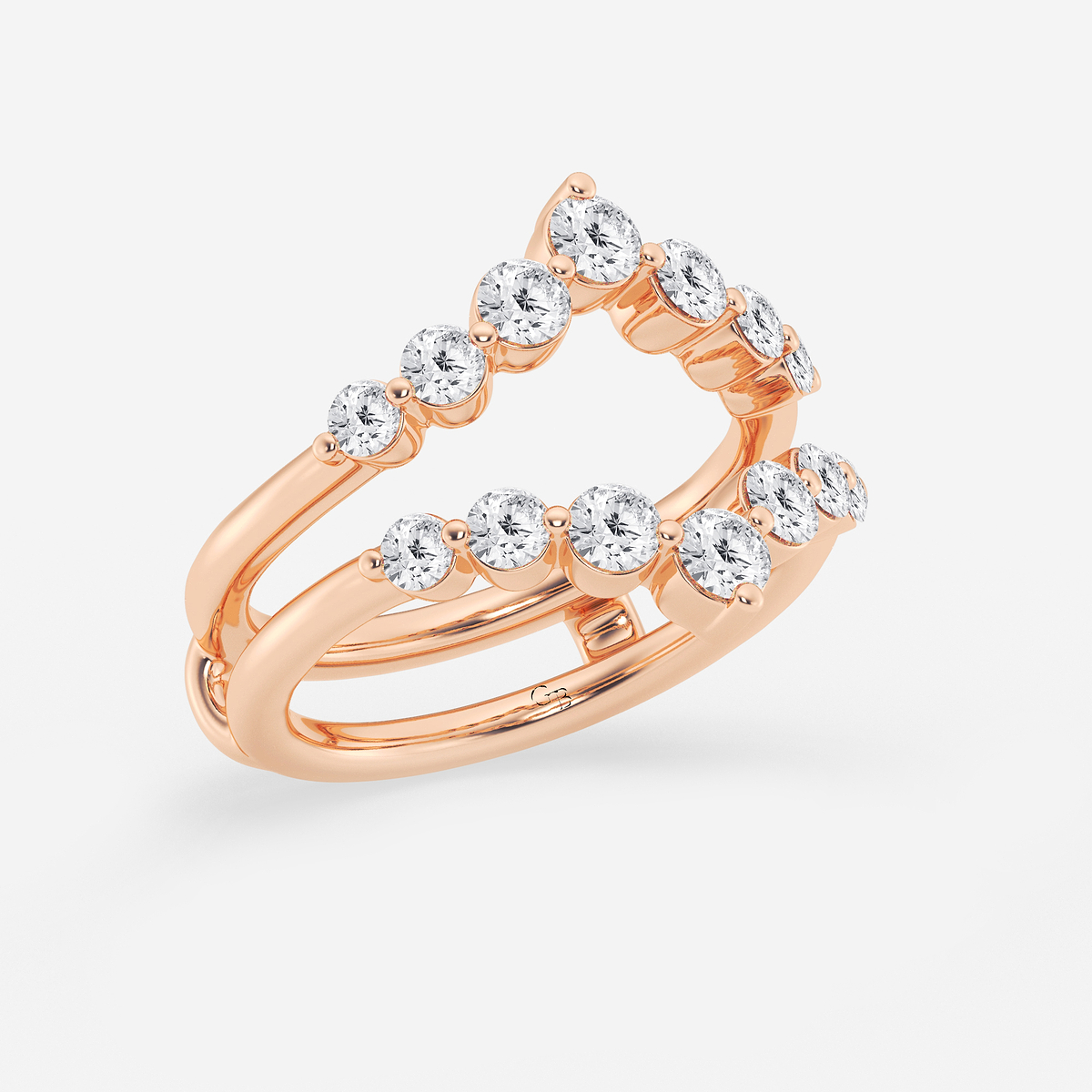 Additional Image 1 for  1 ctw Round Lab Grown Diamond Floating Ring Enhancer