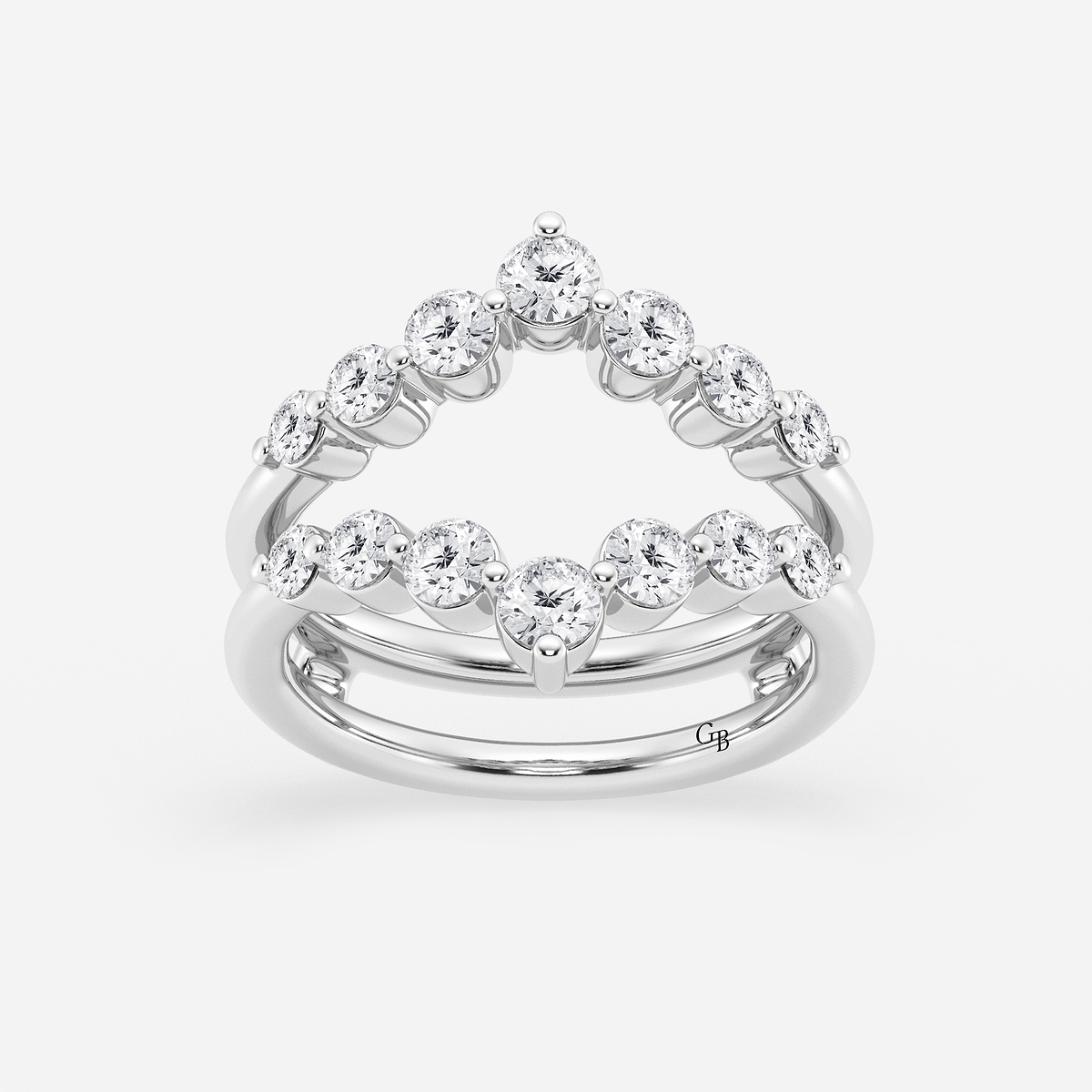 1 ctw Round Lab Grown Diamond Floating Ring Enhancer