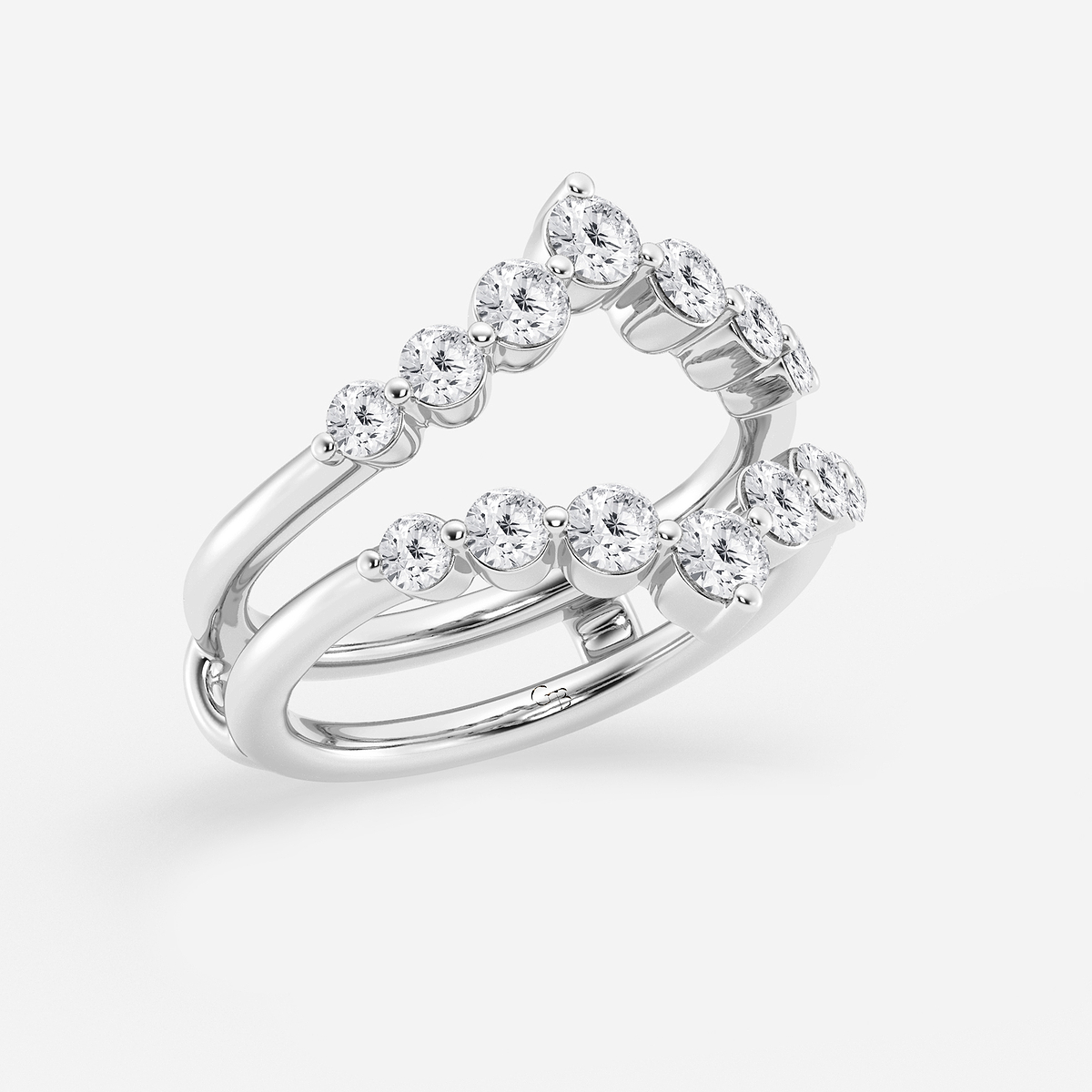 Additional Image 1 for  1 ctw Round Lab Grown Diamond Floating Ring Enhancer