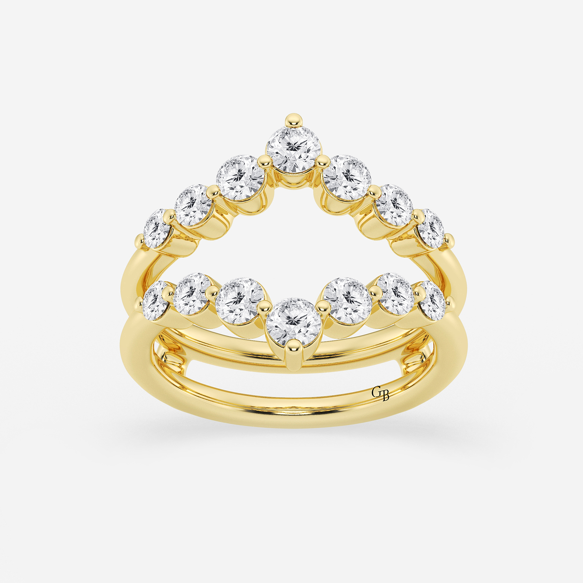 1 ctw Round Lab Grown Diamond Floating Ring Enhancer