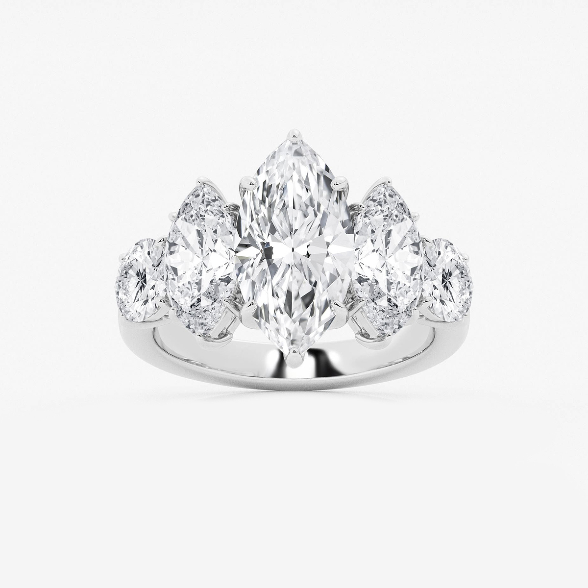 6 1/5 ctw Marquise Lab Grown Diamond Three-Stone Engagement Ring