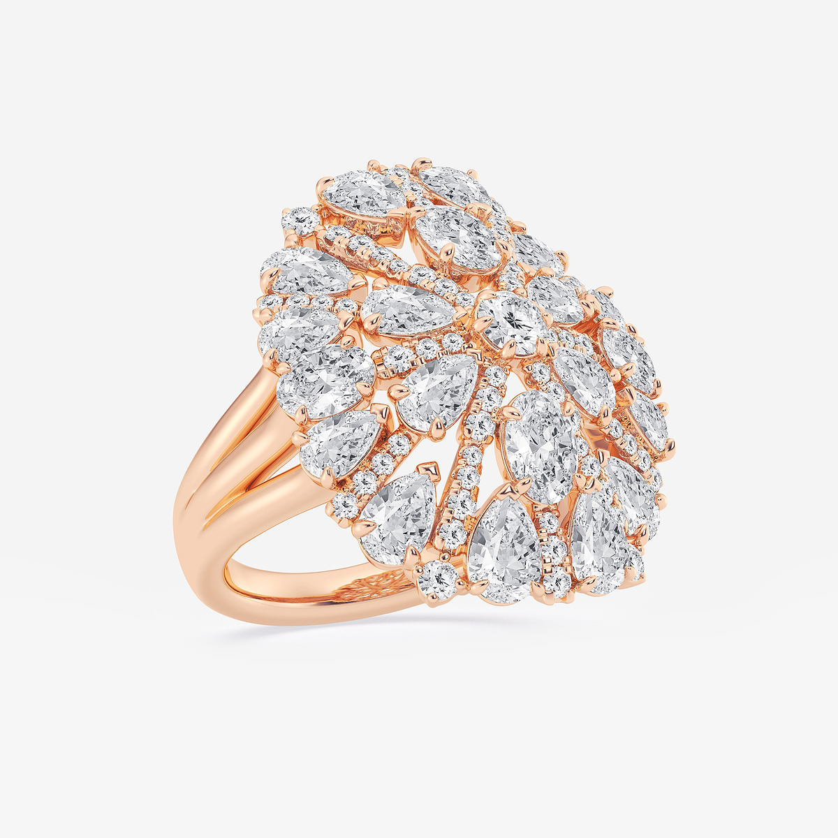 Additional Image 1 for  5 ctw Multi-Shape Lab Grown Diamond Floral Burst Ring