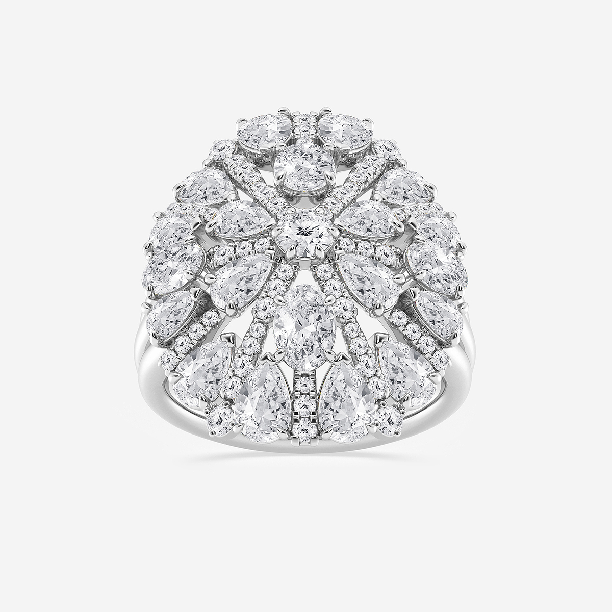 5 ctw Multi-Shape Lab Grown Diamond Floral Burst Ring
